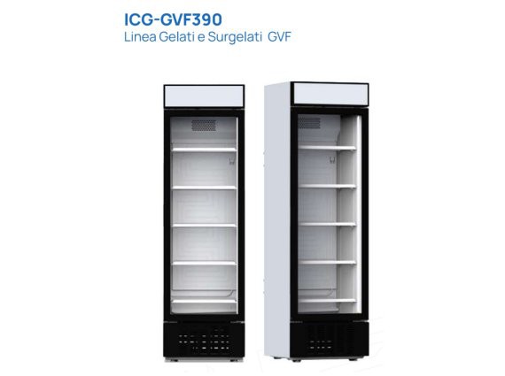 Congelatore verticale con porta in vetro ICG- GVF 390